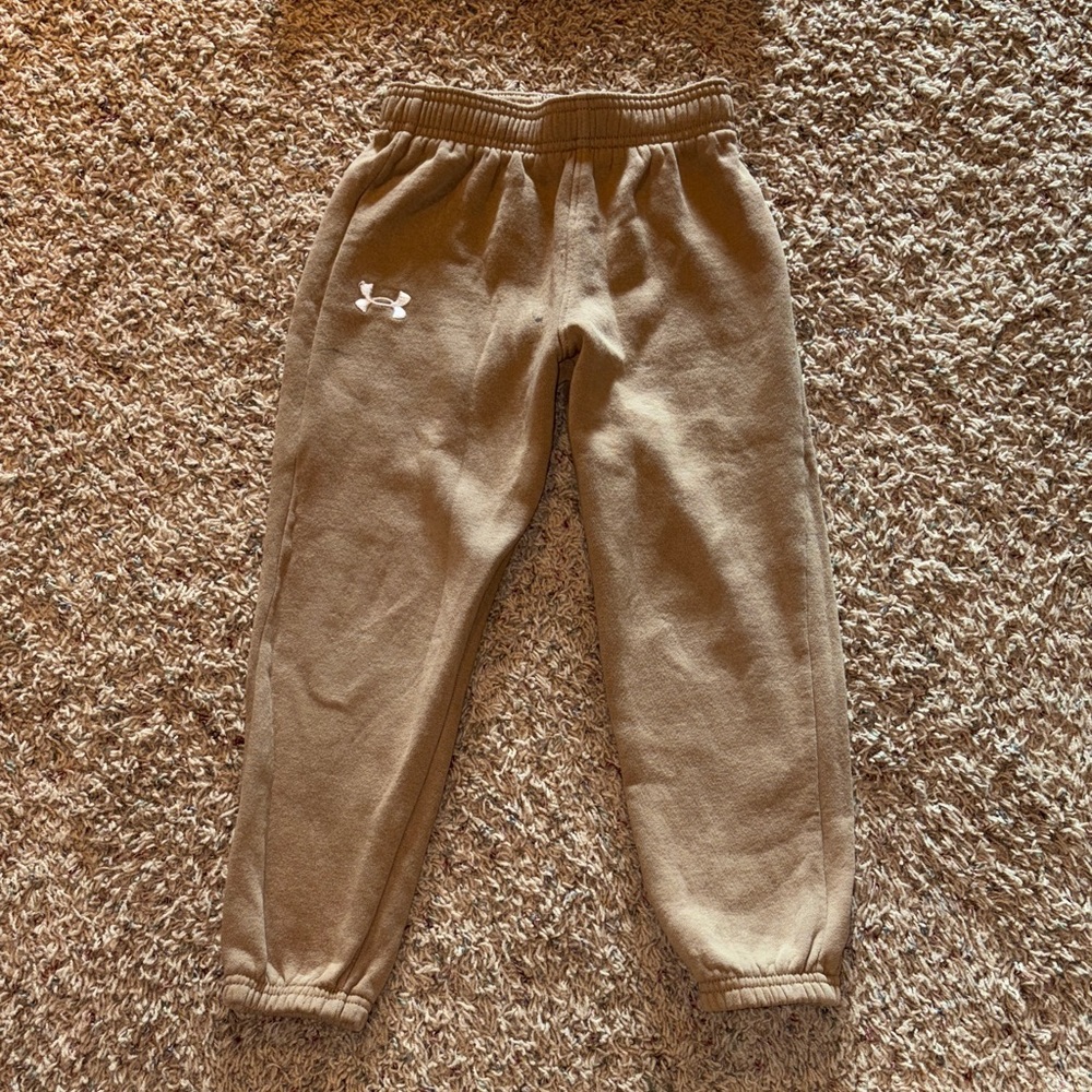 Under Armour Kids Brown Hoodie and Joggers Tracksuit Set Boys Size 6 - Picture 3 of 8